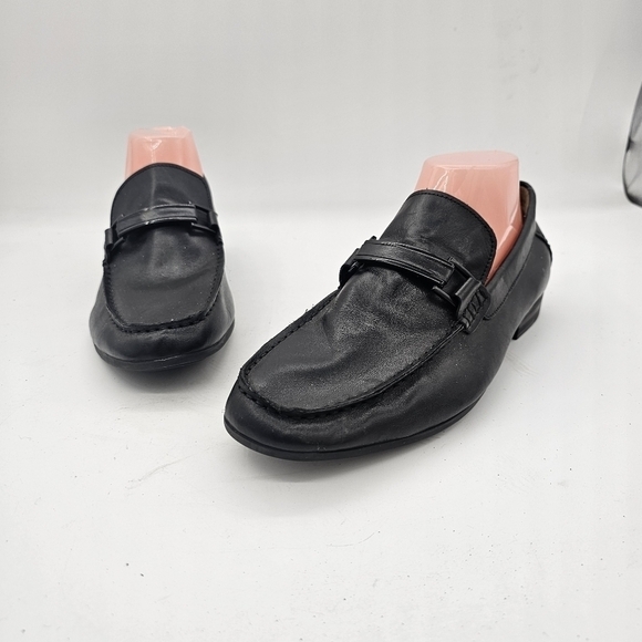 Steve Madden Palmir Mens Black Leather Bit Hardware Slip On Loafer Size 7 - Picture 2 of 11